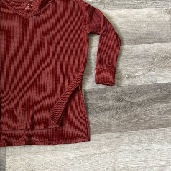 American Eagle waffle knit sweater top XS oversized - Picture 5 of 8